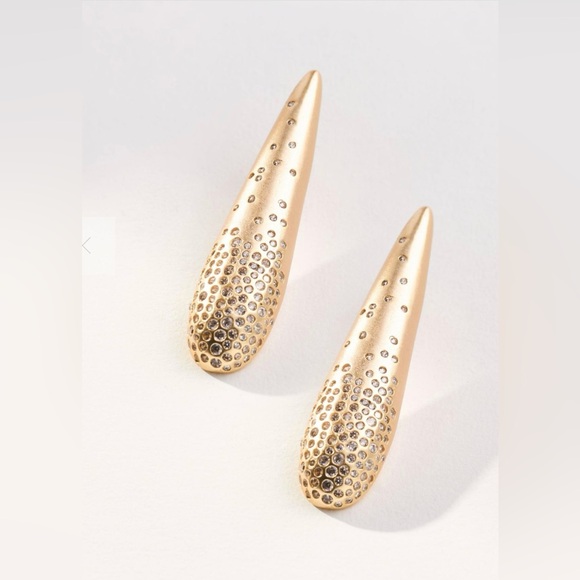 Anthropologie Jewelry - NWT Anthropologie Pave Triangle Drop Earrings